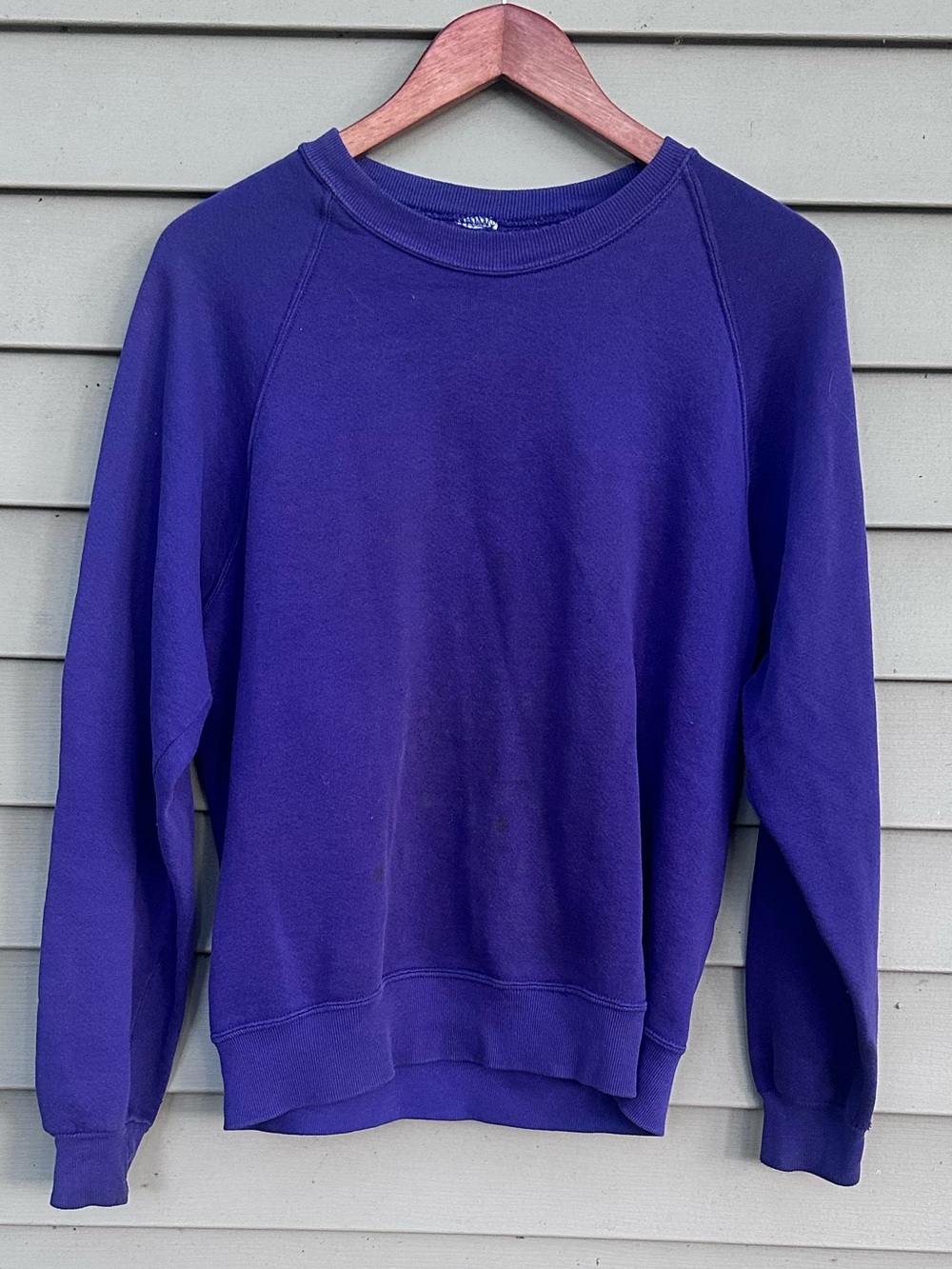 Vintage raglan sweatshirt purple blank women’s